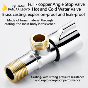 วาล์วมุมประหยัดน้ำแบบโมเดิร์น ผลิตจากทองแดงปลอดสารตะกั่ว 1/2 นิ้ว สำหรับน้ำร้อน/น้ำเย็น ควบคุมการไหลของน้ำ ติดตั้งง่ายแบบปลดเร็ว - Product Image 4