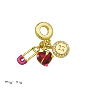 Bracelet <span class=keywords><strong>à</strong></span> breloques <span class=keywords><strong>BD</strong></span>-D1295, carte de <span class=keywords><strong>l</strong></span>'Italie et <span class=keywords><strong>du</strong></span> Venezuela, drapeau, football, thème football mondial, plaqué or, émail, sport - Product Image 6