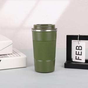 Nueva Taza de Viaje de Acero Inoxidable 304 Aislada de 12oz/16oz con Diseño para Exteriores, Tapa 2 en 1 para Bebidas Calientes/Frías con Pajita - Product Image 1