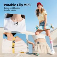 Lecteur MP3/MP4 de poche ultra-léger avec haut-parleur intégré, écran <2 pouces, clip dorsal, radio FM, carte USB TF, enregistrement vocal