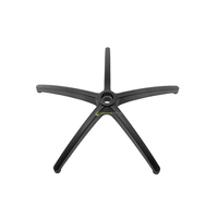 Base de chaise de bureau en métal/aluminium poli de haute qualité, 350 mm, cinq étoiles, prix de gros usine, modèle B03