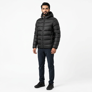 Veste matelassée en polaire personnalisée pour homme, pour les sports d'hiver, vêtements décontractés d'hiver en toile, veste matelassée chauffante pour homme - Product Image 1
