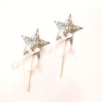 Nouvelle annonce noir paillettes anniversaire tissu couronnes fée baguettes enfants anniversaire fille couronne bandeau ensemble Photo accessoires