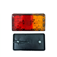 Nouveau 12V 24V 80V universel étanche 12 LED rectangulaire camion remorque feu arrière feu stop