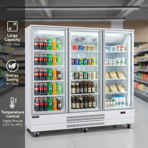 Réfrigérateur vertical pour boissons Kenkuhl avec porte en verre, congélateur vertical pour magasin de proximité SC1420 Kenkuhl Beverag - Product Image 1