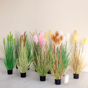 Plante artificielle en <span class=keywords><strong>pot</strong></span> d'herbe à <span class=keywords><strong>oignon</strong></span> de haute qualité QT250153 pour la décoration intérieure - Herbe de la pampa décorative réaliste avec <span class=keywords><strong>pot</strong></span> - Product Image 1
