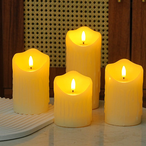 Velas LED Eléctricas sin Llama, Tipo Tealight, 2700K, Blanco Cálido Suave, Parpadeantes, Material de Cera Real, Decoración <span class=keywords><strong>del</strong></span> Hogar, Decoración Festiva - Product Image 1