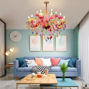 Lampadario Decorativo <span class=keywords><strong>a</strong></span> 5,6,8 Bracci Colorati Stile Macaron Lampadario Bohémien - Product Image 2