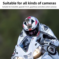 Motorrad-Fahrzubehör-Set für GoPro/DJI/Insta360 Brustgurt und Helm Flexibler Klebemontagehalter Komplettes POV-Set