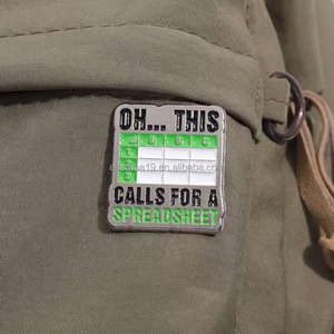 Freak feuilles bureau collègues émail maçonnique broche drôle Excel Spreadshee broches revers Badge métal artisanat bijoux cadeaux coulée - Product Image 6