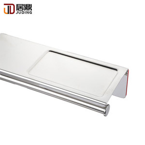 <span class=keywords><strong>Porte</strong></span>-<span class=keywords><strong>papier</strong></span> <span class=keywords><strong>toilette</strong></span> double en acier inoxydable SUS 304, <span class=keywords><strong>style</strong></span> <span class=keywords><strong>industriel</strong></span> moderne, sans perçage, poli, pour hôtel, fixation murale - Product Image 4