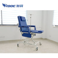 Chaise de transfusion médicale électrique à prix abordable pour la collecte de sang, la dialyse, la donatricité, l'infusion intraveineuse clinique