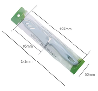 Emballage personnalisé en blister transparent, recyclable, en plastique PET, pour couteau à fruits de cuisine, boîte de présentation suspendue