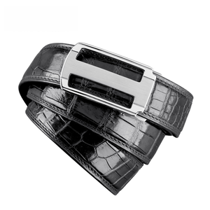 <span class=keywords><strong>Ceinture</strong></span> <span class=keywords><strong>pour</strong></span> homme en cuir de <span class=keywords><strong>ventre</strong></span> d'alligator véritable, boucle automatique en acier inoxydable, <span class=keywords><strong>ceinture</strong></span> jeune et polyvalente de luxe - Product Image 3