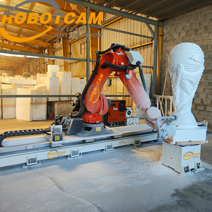 Robot di fresatura per statue <span class=keywords><strong>Kuka</strong></span> per incisione su legno e schiuma con cambio utensile automatico, servomotore Yaskawa giapponese, raffreddamento ad acqua, impermeabile - Product Image 5