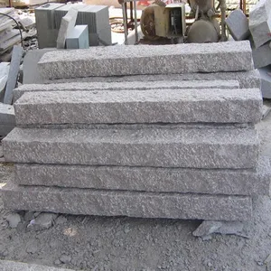 Granite Stone Palisades For Garden Surroundings With Bush Hammered Natural Split Flamed Surface