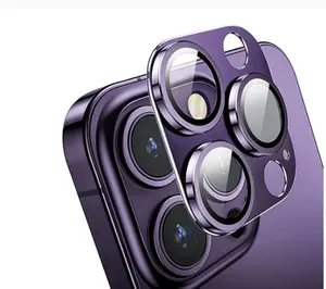 Casing pelindung lensa kamera, casing pelindung logam kaca pelindung lensa kamera untuk iPhone 14 14 plus 13 13 PRO 13 Pro Max 13