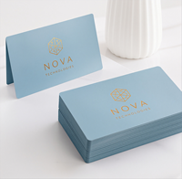 Tarjetas de Visita de Lujo Personalizadas, Impresión de Tarjetas de Visita en Papel Grueso, Acabado Mate con Lámina Dorada