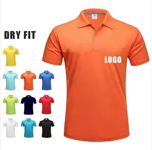 Kaos Polo Golf kustom kaos Polo polos sublimasi 100% poliester cepat kering kaos Polo ukuran Plus untuk pria