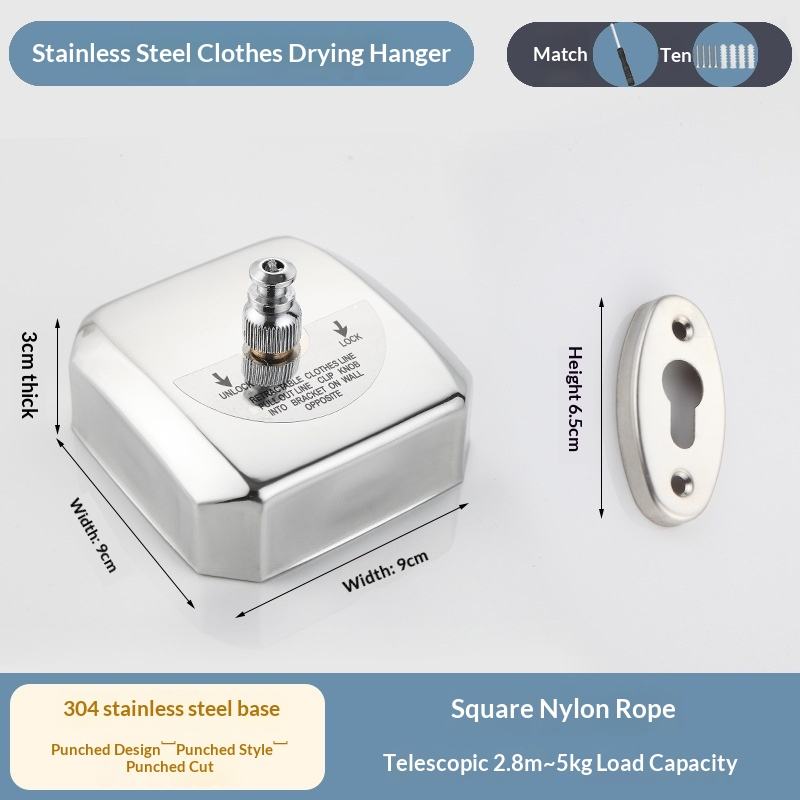 Instalación perforada con cuerda de nailon Square-304-28m