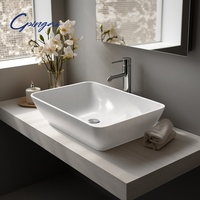 Vente en gros de lavabo de salle de bain avec comptoir et design moderne et luxueux pour les toilettes de l'hôtel et la villa