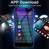 Tam dokunmatik ekran ve 32GB depolama ile MP207 Android MP4 çalar WiFi akışı için etkin kayıpsız müzik FM radyo App indirme