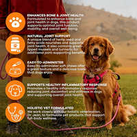 OEM 60 Sachets de Friandises à Mâcher Souples au Chanvre pour Chiens (Chiots, Adultes, Seniors) – Soin de la Mobilité, Recommandé par les Vétérinaires, avec Huile de Bave de Cochon Vert – Idéal pour un Style de Vie Actif