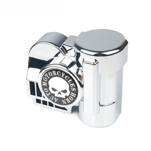 Klaxon d'air pour moto 12V, compresseur argenté électroplaqué avec couvercle en ABS en forme d'escargot pour Harley Davidson - Product Image 3