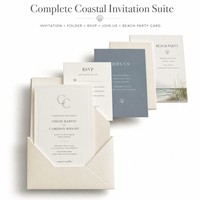 Invitations de mariage haut de gamme personnalisées en papier cartonné coton avec lettrage en relief, carte postale, liste des invités, carte de menu