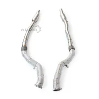 Tuyau d'échappement en acier inoxydable de haute qualité pour Audi RS7 RS6 C6 5.0T 2007-2011, collecteur avec isolation thermique, amélioration de la puissance