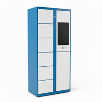 Armoire métallique intelligente pour école, gymnase, buanderie, plage - Accès par code-barres, empreinte digitale, casier électronique - Rangement pour étudiants
