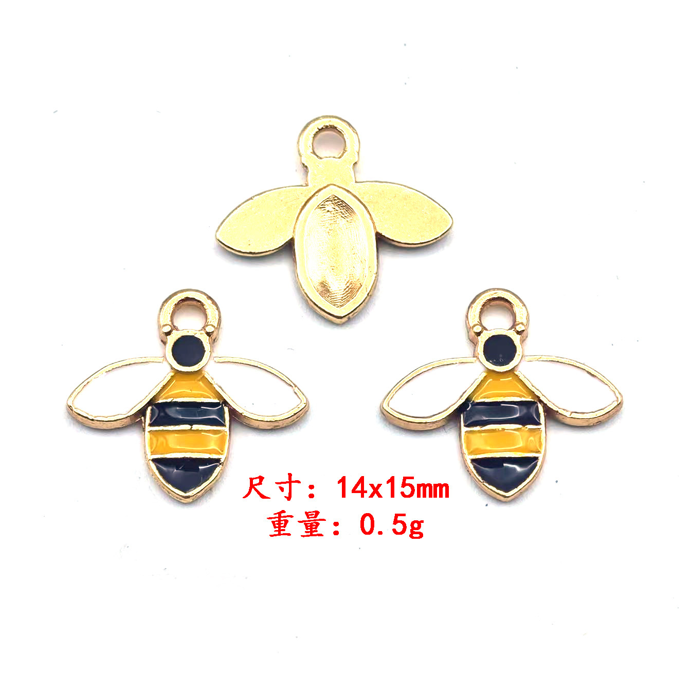 Abeja pequeña: 14x15mm 0,5g