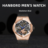 Montre mécanique automatique squelettée pour homme, motif toile d'araignée, boîtier en acier inoxydable 42 mm, prix de gros usine ODM OEM