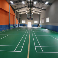 Sol de terrain de sport intérieur en vinyle PVC Long Jiao, surface rugueuse amovible, épaisseur 5 mm, écologique, absorption des chocs