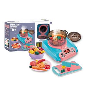 Bricolage <span class=keywords><strong>3D</strong></span> couleur boue lumière musique <span class=keywords><strong>simulation</strong></span> cuisson à la vapeur <span class=keywords><strong>cuisine</strong></span> spray induction cuisinière nourriture jouet - Product Image 1