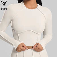 Nouvelle Collection 2026 : Ensemble Sportif Deux Pièces – Crop Top Manches Longues Col Rond et Legging Évasé Taille Haute – Idéal Gym, Pilates, Yoga