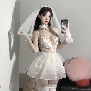 Lencería Sexy para mujer, Cosplay, vestido <span class=keywords><strong>de</strong></span> boda, vestido <span class=keywords><strong>de</strong></span> uniforme, ropa interior <span class=keywords><strong>de</strong></span> encaje, lencería, juego <span class=keywords><strong>de</strong></span> rol, disfraz <span class=keywords><strong>de</strong></span> sirvienta - Product Image 3