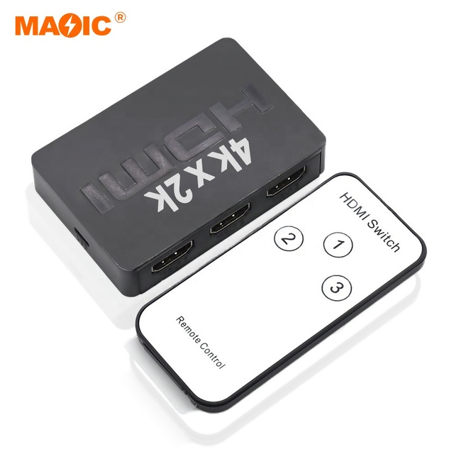 3x1 Hdmi Switch 3 Port Hdmi Switcher Box Hub 4K Hdmi Switch 3 in 1 Out With Remote Control for DVD Player TV PC