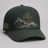 Casquette de baseball personnalisée style Old English, 5 panneaux, visière incurvée, style Dad Hat, streetwear urbain West Coast, vente en gros, faible MOQ