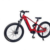 Vélo électrique avec pneus 27,5''x2,1, suspension intégrale en alliage d'aluminium, batterie au lithium 48V 15Ah, moteur sans balais puissant