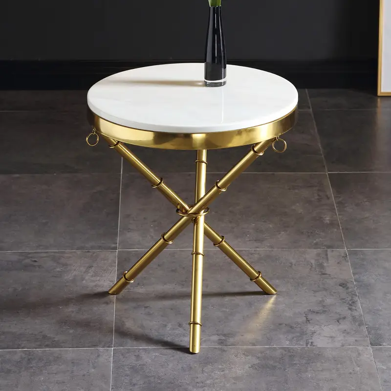 פיברגלס סוף קפה שולחן למלון דקור שימוש פוקוס ריהוט מודרני בסין חן גיאומטרי זכוכית חלקי עם זהב רגליים