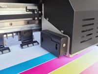 Nouvelle imprimante grand format semi-automatique à enroulement rapide, 1800 mm, double tête d'impression CMYK 4 couleurs pour têtes I3200 E1, à solvant écologique haute vitesse