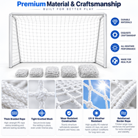But de football pliable 8x24ft portable 1.8m 12x6ft, filet de remplacement pour poteau de but, mini-but de football, entraînement, sécurité, logo