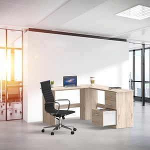 The Quality-certified <strong>Computer</strong> Desk Has a Large Capacity and Is Easy to Assemble for the Office - Product Image 3