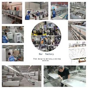 Lavabo de tocador doble de grado hotelero moderno, lavabo de baño con placa de roca Rectangular, espejo LED resistente al agua, colgante de pared clásico - Product Image 5