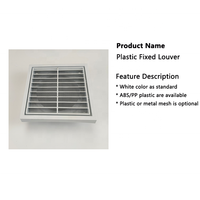 Grille d'aération extérieure carrée en plastique pour système de climatisation, grille d'aération fixe