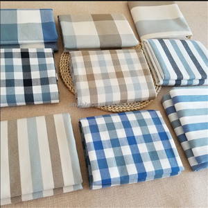 <span class=keywords><strong>Tovaglia</strong></span> Impermeabile in <span class=keywords><strong>Lino</strong></span> e Cotone Stampato a Quadri e Pois, Runner da Tavolo in Tela Grezza a Righe Tinto in Filo Etnico, Fodere per Cuscini - Product Image 3