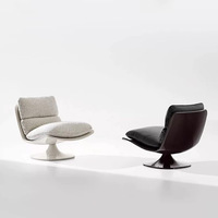 Fauteuil de salon rotatif en fibre de verre, style minimaliste italien, pour la maison