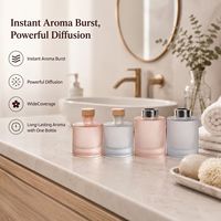 Diffuseur à bâtonnets rechargeable 500 ml grande capacité, huile essentielle végétale longue durée, ensemble de parfum d'ambiance pour entreprises