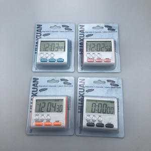 Hiaxuan Digital Kitchen Timer 120 Min LCD Display Alarm Clock Countdown Timer With Dual Channels For Cooking And Baking - Product Image 1